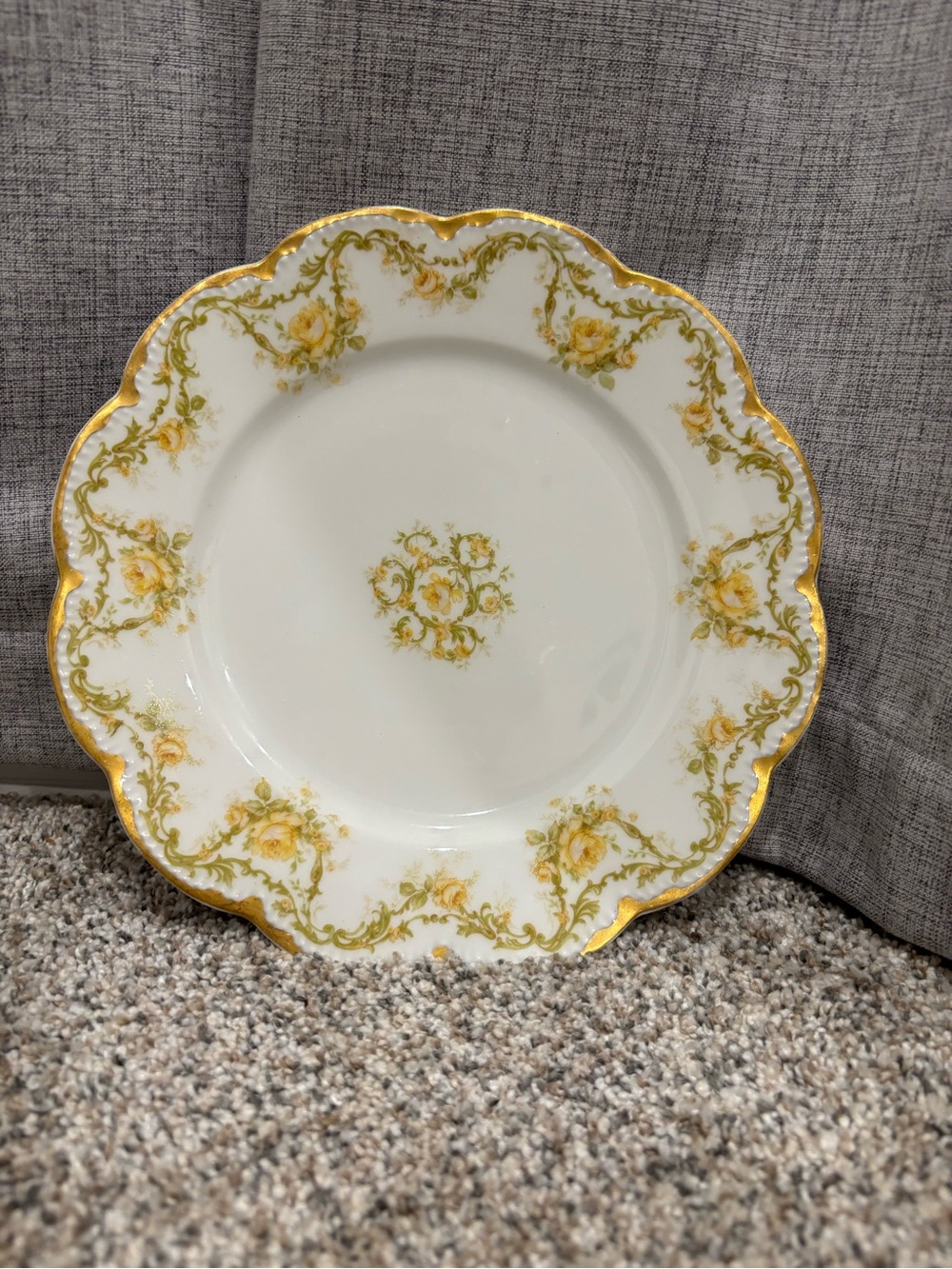 Haviland Limoges Porcelain Plate in the Schleiger 269 Pattern Early 1900s
